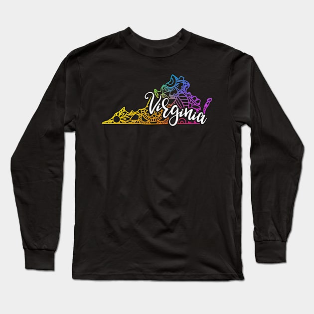 Virginia Long Sleeve T-Shirt by JKFDesigns